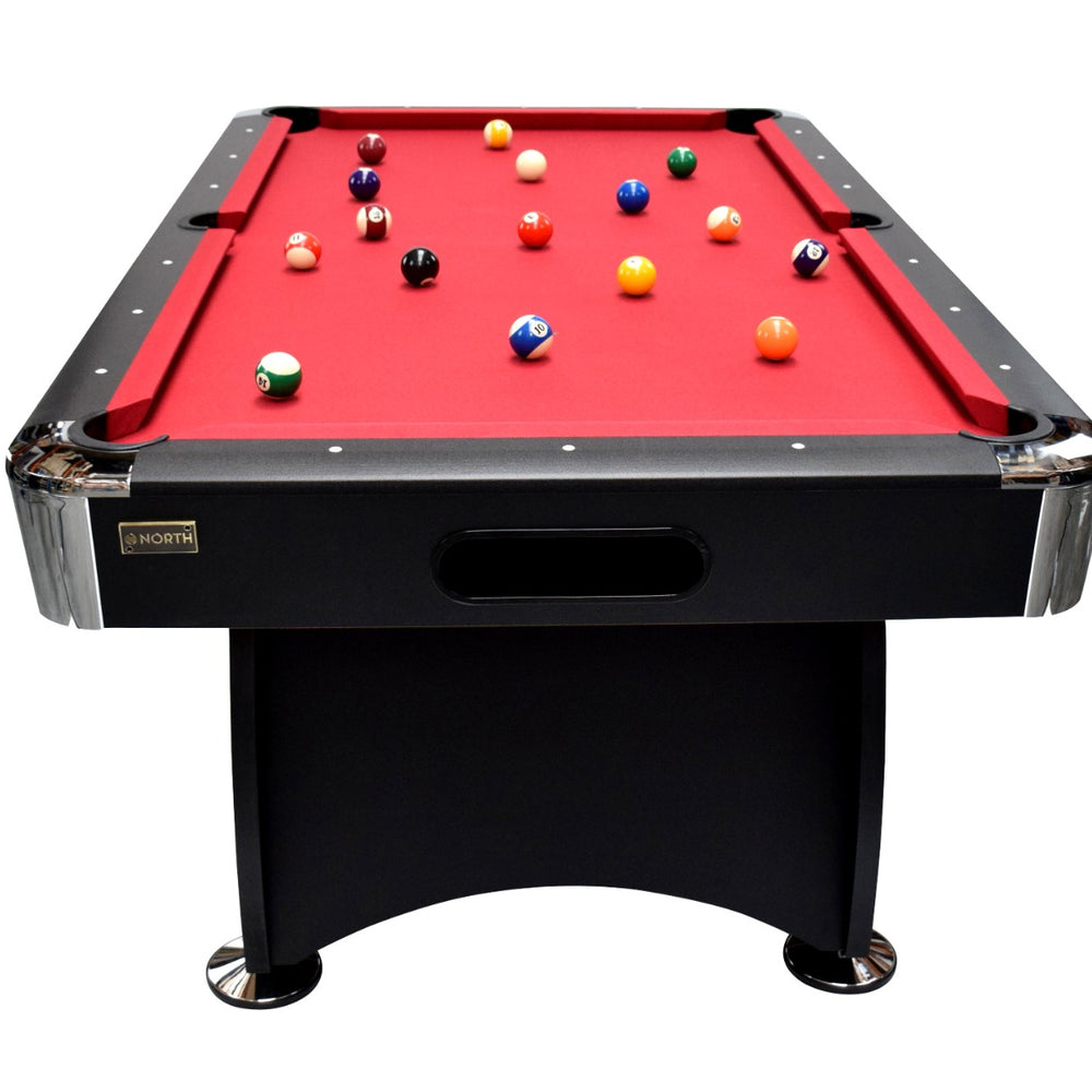 
                  
                    NORTH Table de billard Gardone 8 pieds noir/rouge
                  
                