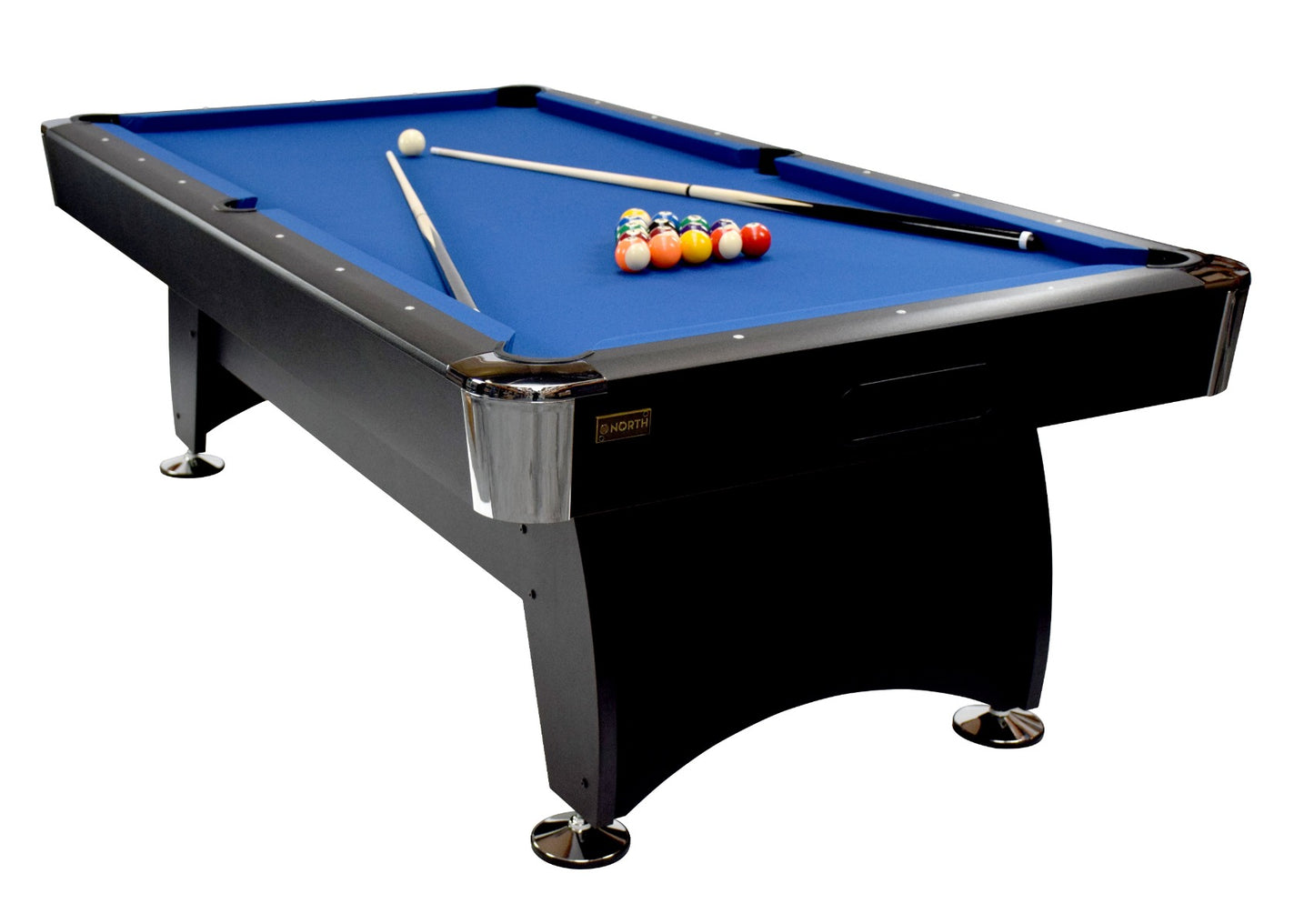 
                  
                    NORTH Table de billard Gardone 8 pieds noir/bleu
                  
                