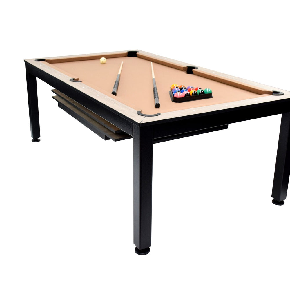 
                  
                    NORTH Table de billard/table à manger combinée Essence noir/chêne 7 pieds
                  
                