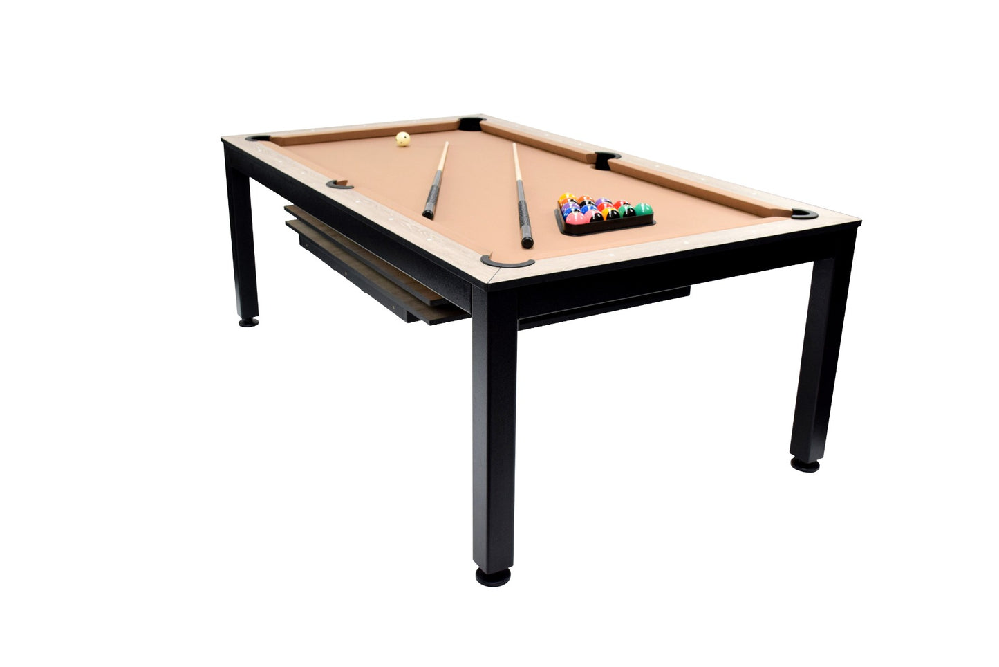 
                  
                    NORTH Table de billard/table à manger combinée Essence noir/chêne 7 pieds
                  
                