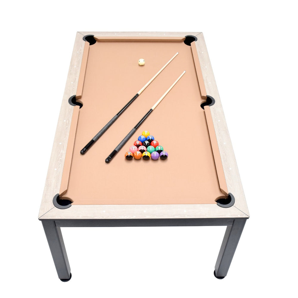 
                  
                    NORTH Table de billard/table à manger combinée Essence noir/chêne 7 pieds
                  
                