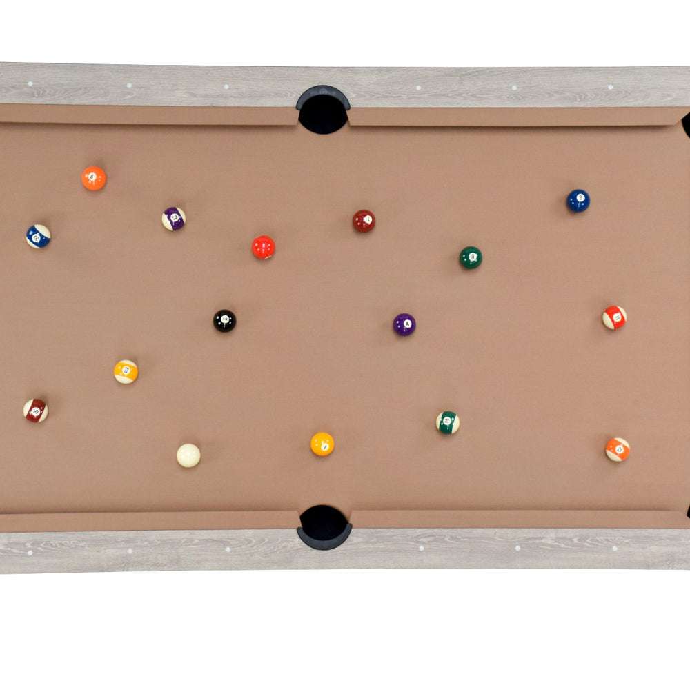
                  
                    NORTH Table de billard/table à manger combinée Essence noir/chêne 7 pieds
                  
                