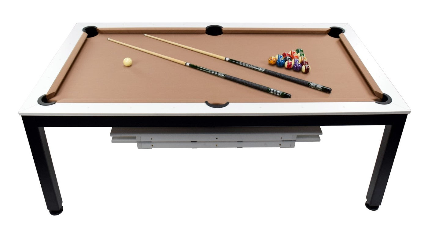
                  
                    NORTH Table de billard / table de salle à manger combinée Essence noir / blanc 7 pieds
                  
                