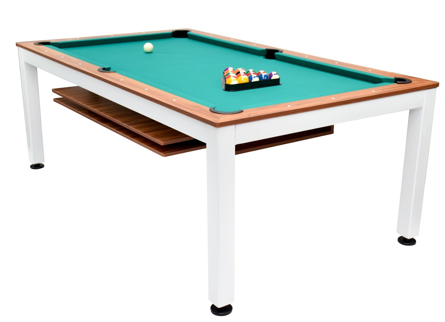 
                  
                    NORTH Table de billard / table de salle à manger combinée 7 pieds Essence blanc / noyer
                  
                