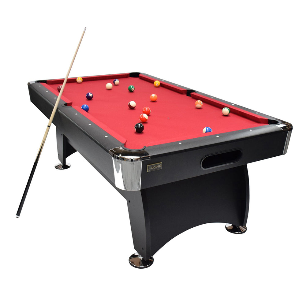 NORTH Table de billard Gardone 7 pieds noir/rouge