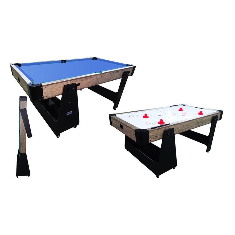 NORTH Table supérieure Air Hockey/Table de billard Twist 2en1 Max Bois 6FT