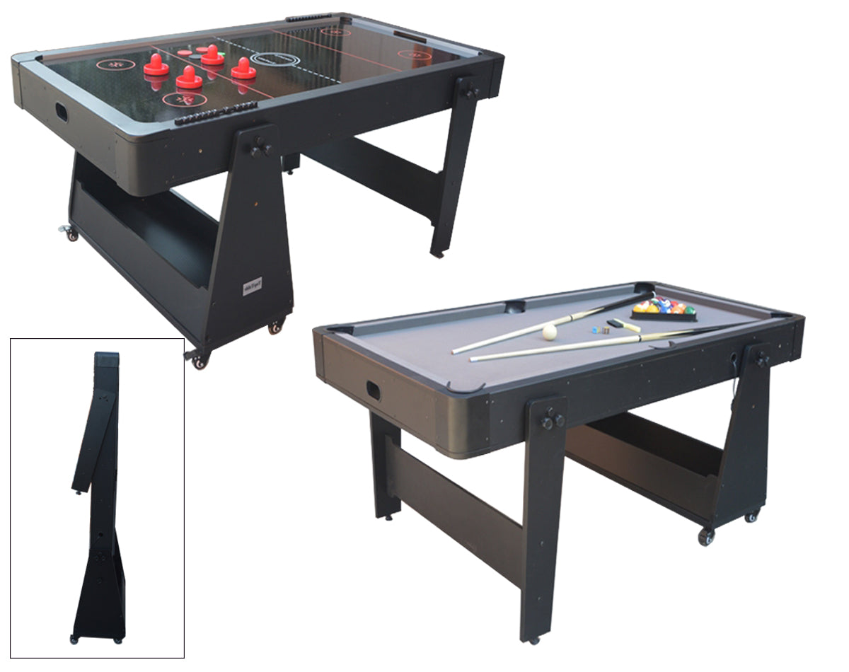 
                  
                    NORTH Table supérieure Airhockey/Billard Twist 2en1 Gris/Noir 5FT 
                  
                