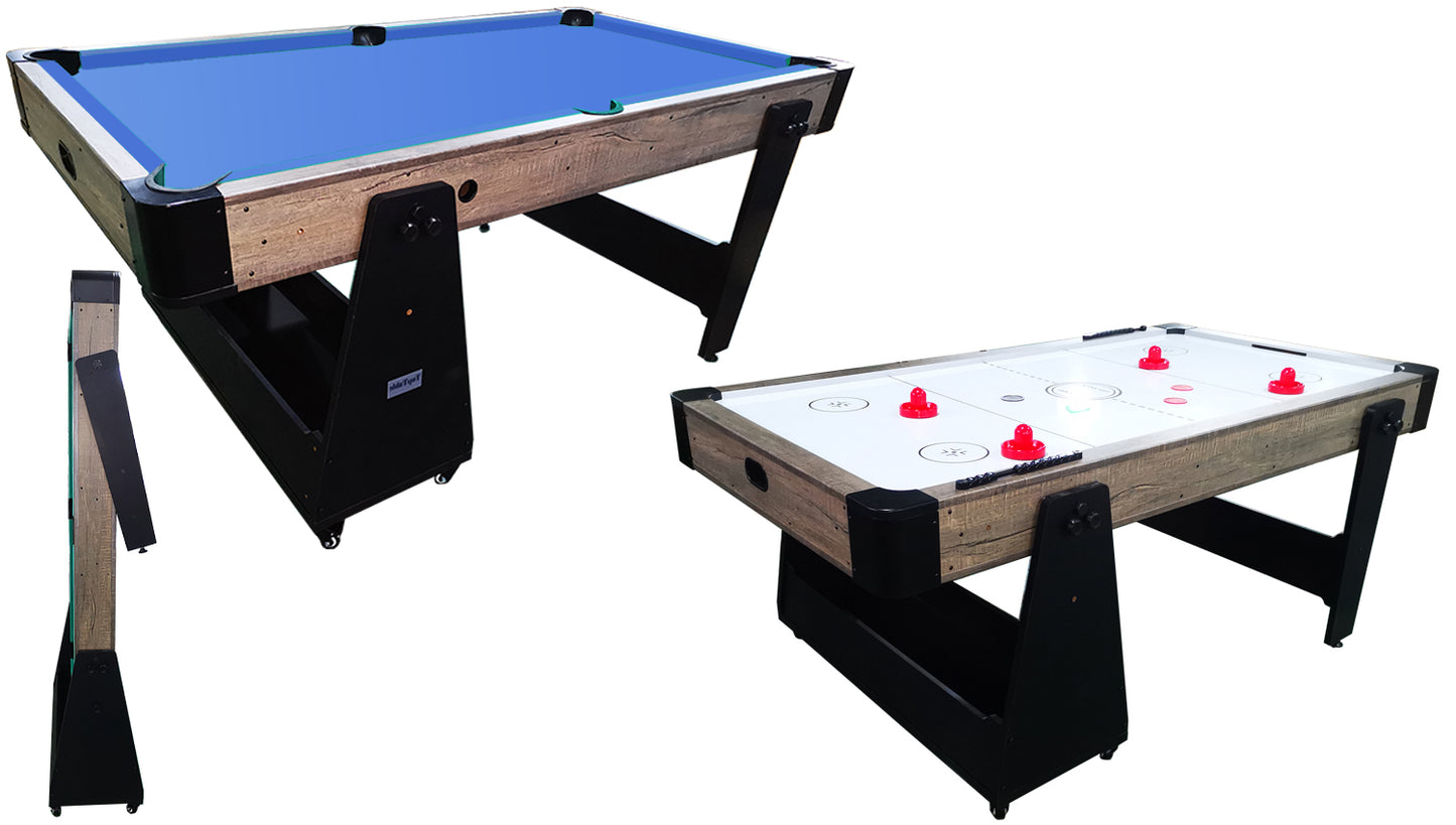 
                  
                    NORTH Table supérieure Air Hockey/Table de billard Twist 2en1 Max Bois 6FT
                  
                