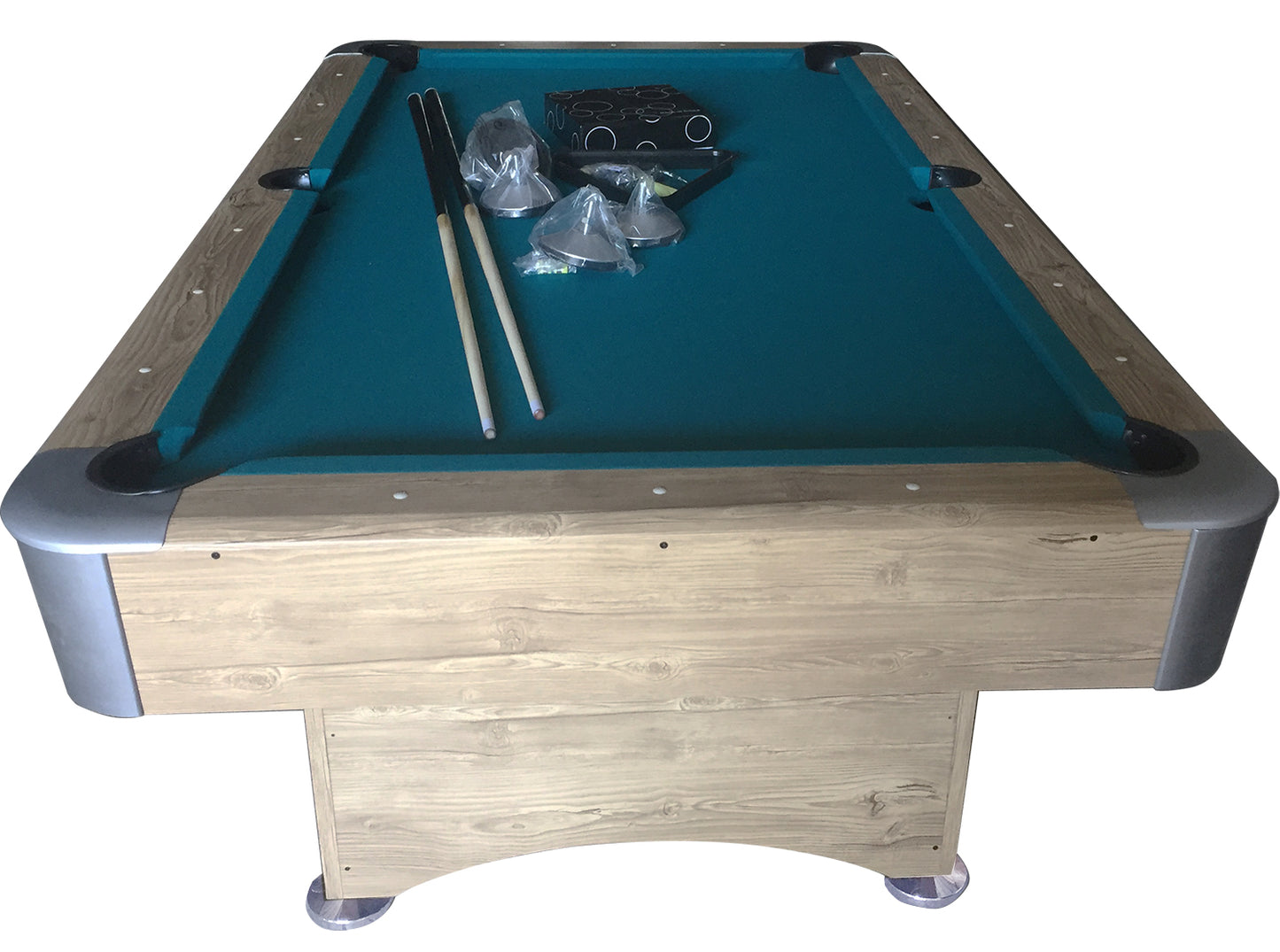 
                  
                    Pooltafel NORTH Timber, met ball-return!
                  
                