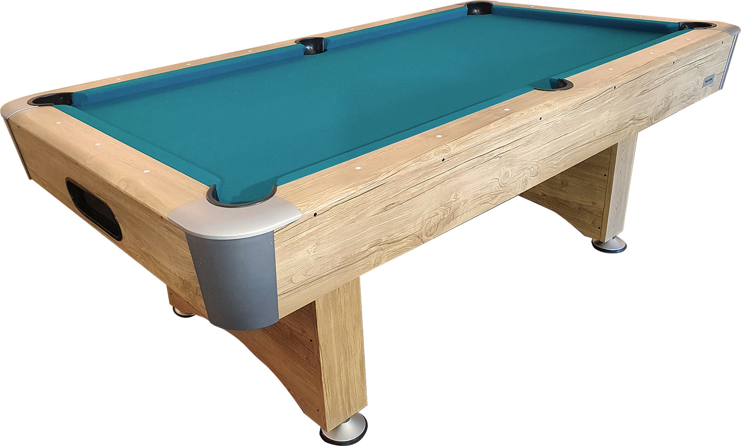 
                  
                    Pooltafel NORTH Timber, met ball-return!
                  
                